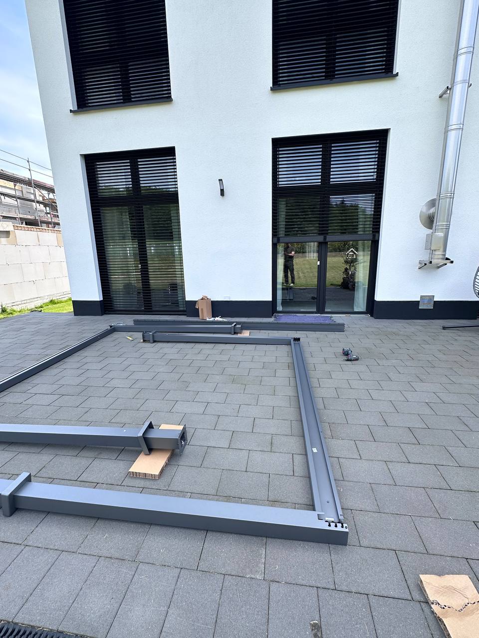 Lamellenpergola-Pergola mit Lamellendach-Terrassenpergola-Aluminium Pergola-berdachte Terrasse